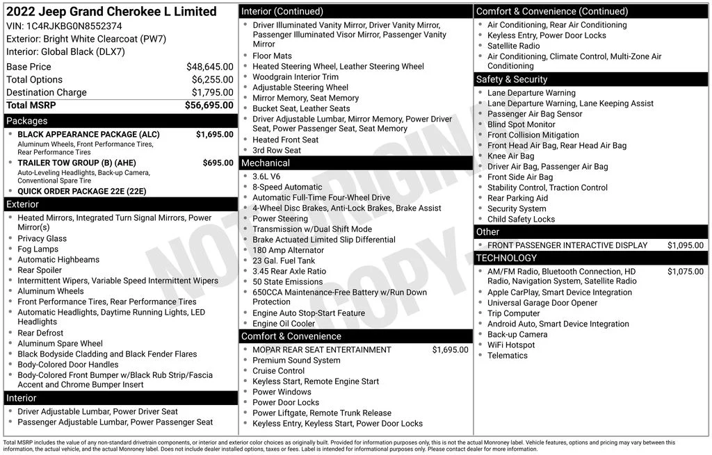 Certified Used 2022 White Jeep Limited image 5