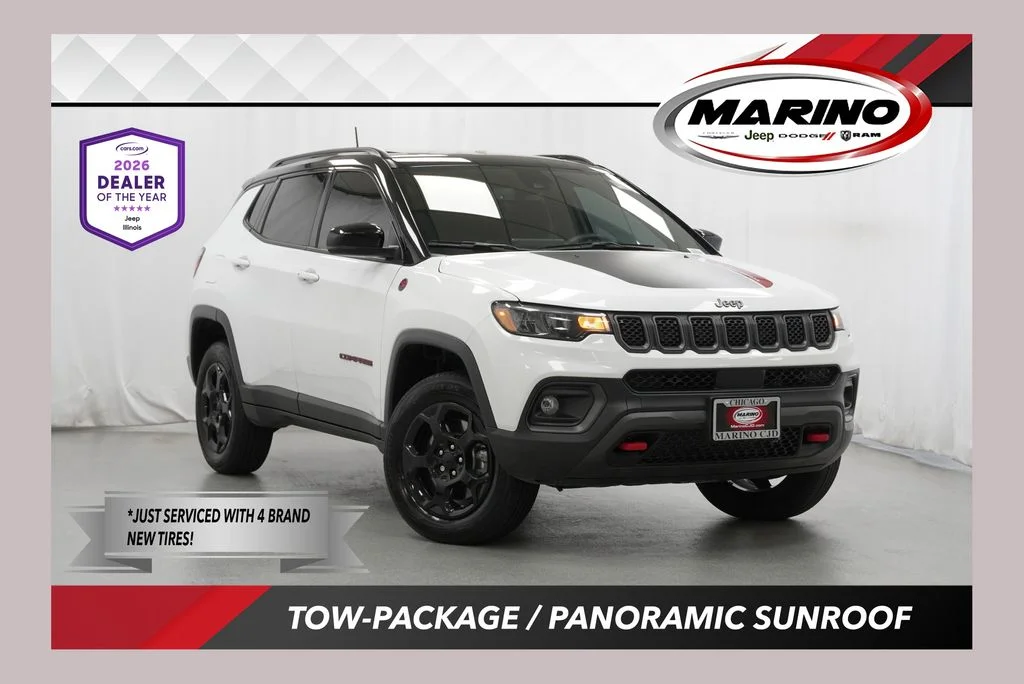 Certified Used 2023 White Jeep Trailhawk image 1