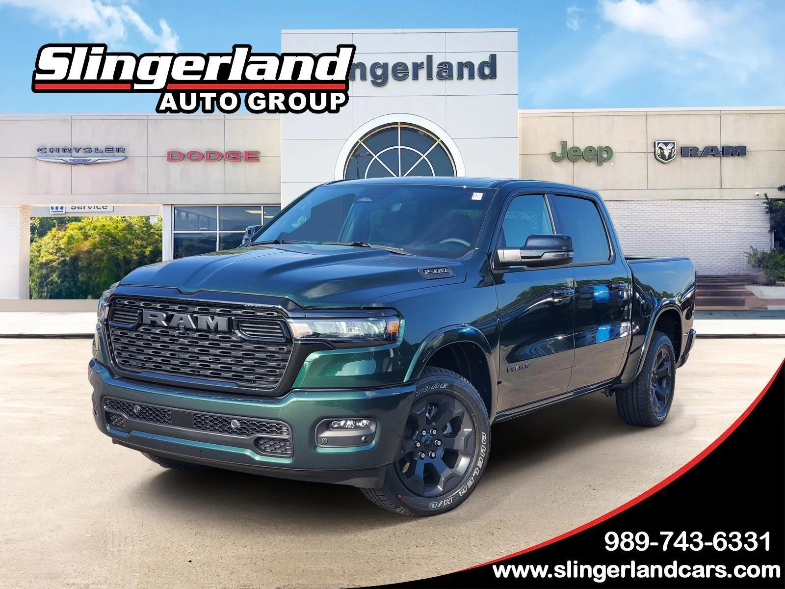 New 2026 Serrano-Green Metallic Exterior Paint RAM Big Horn image 1