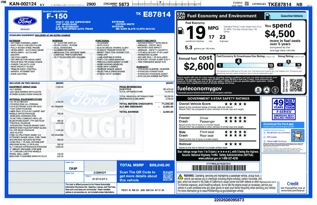 New 2026 Oxford White Ford XLT image 23