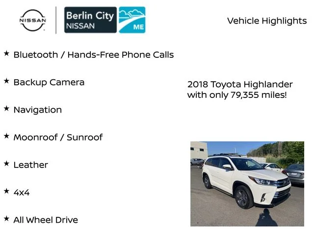 Used 2018 Blizzard Pearl Toyota Limited Platinum image 2