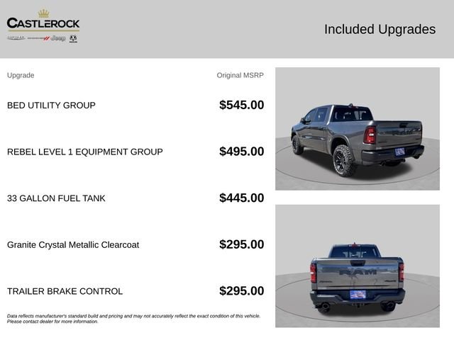New 2026 Granite Crystal Metallic Clear-Coat Exterior Paint RAM Rebel image 6