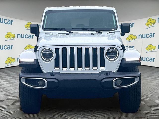 Used 2021 Bright White Clearcoat Jeep Unlimited Sahara image 3