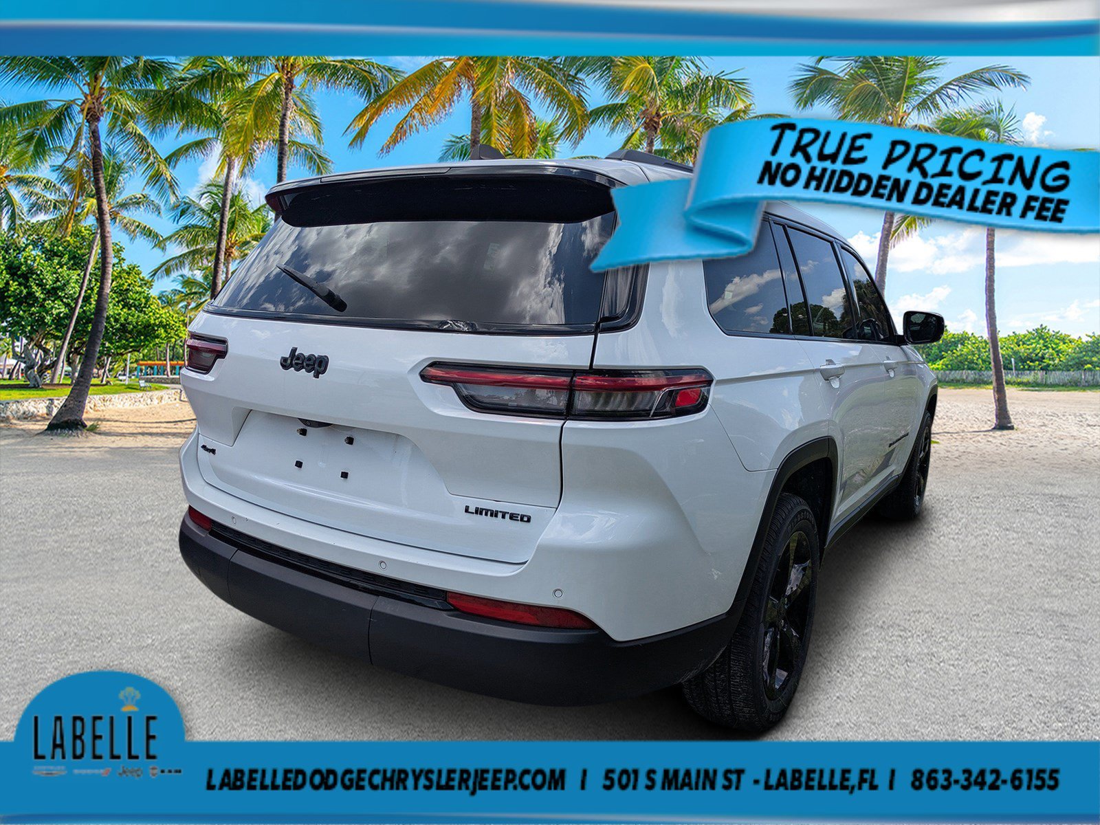Used 2024 Bright White Clearcoat Jeep Limited image 2