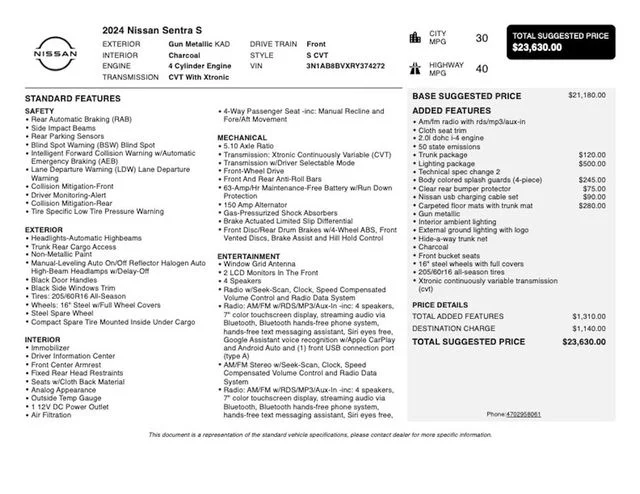 Used 2024 Gray Nissan S image 4