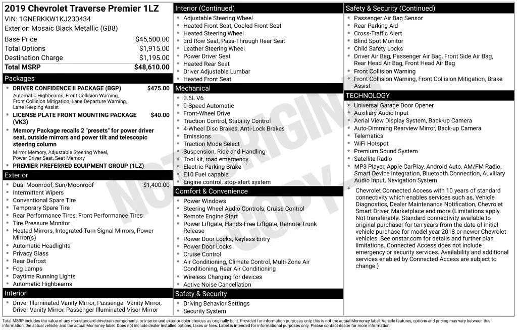 Used 2019 Black Chevrolet Premier image 5