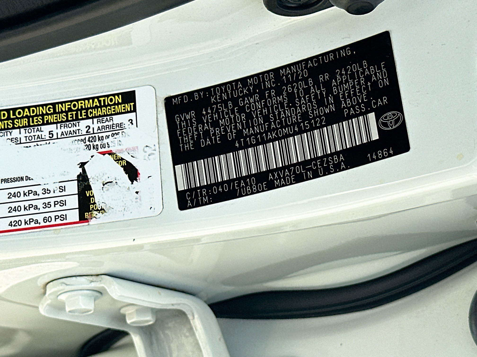 Used 2021 Super White Toyota SE image 26