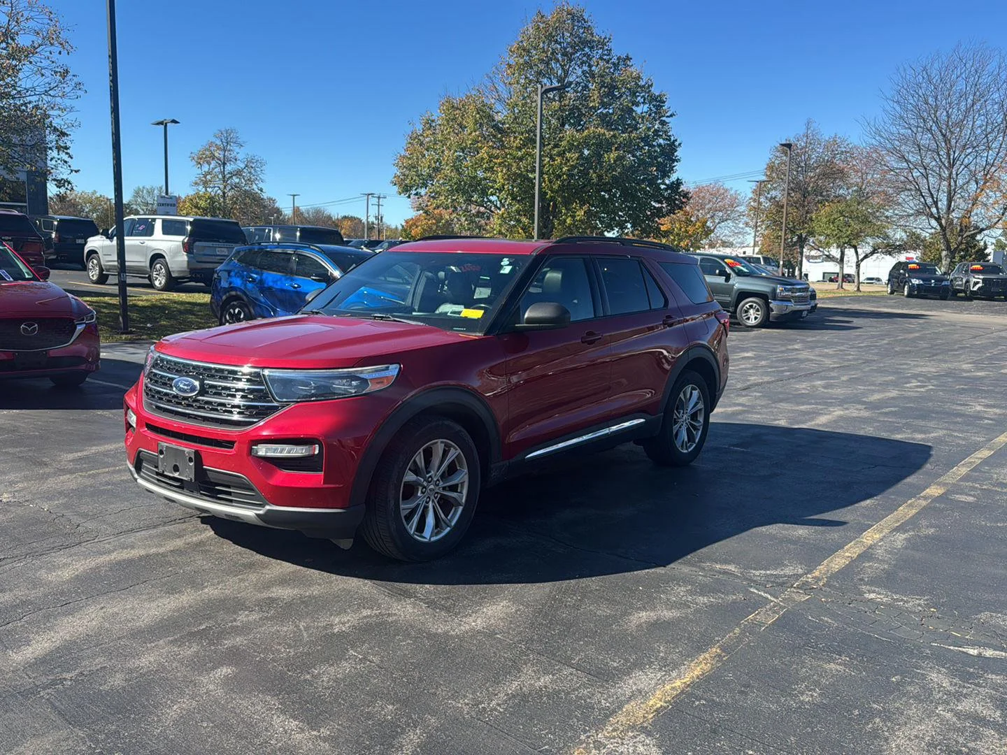 Used 2020 Rapid Red Metallic Tinted Clearcoat Ford XLT image 3