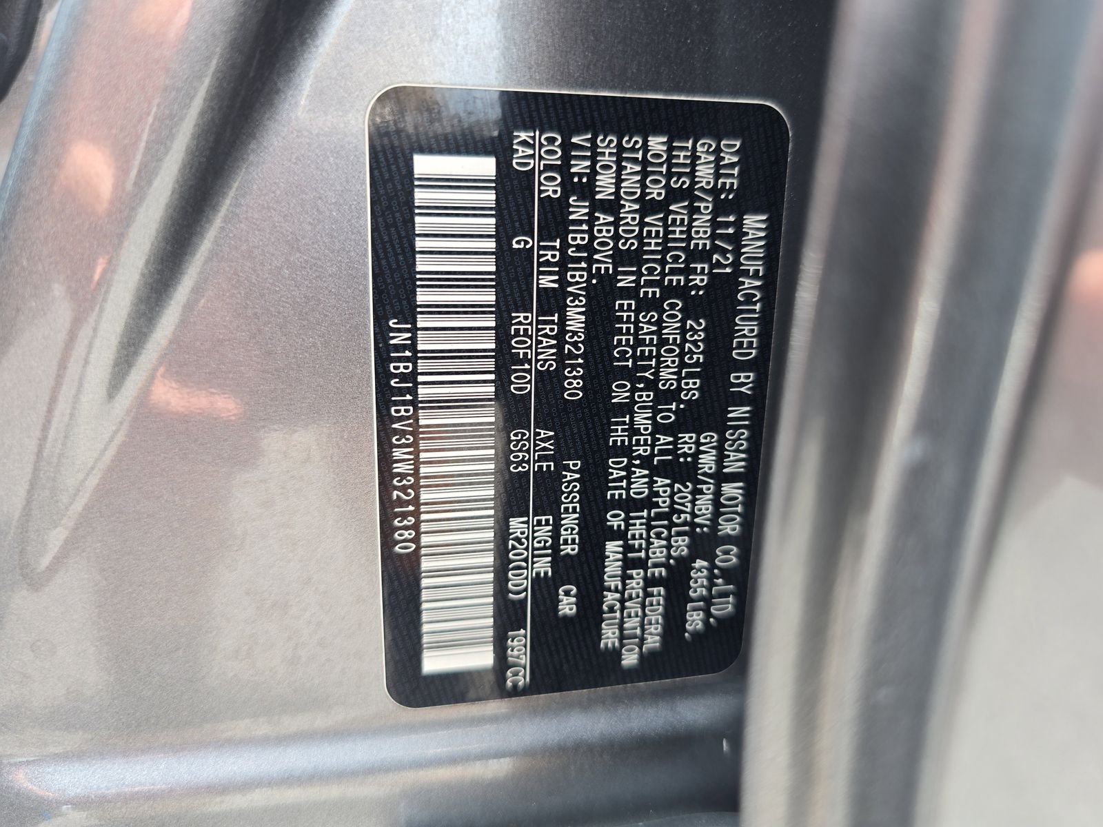 Used 2021 Gray Nissan SV image 29