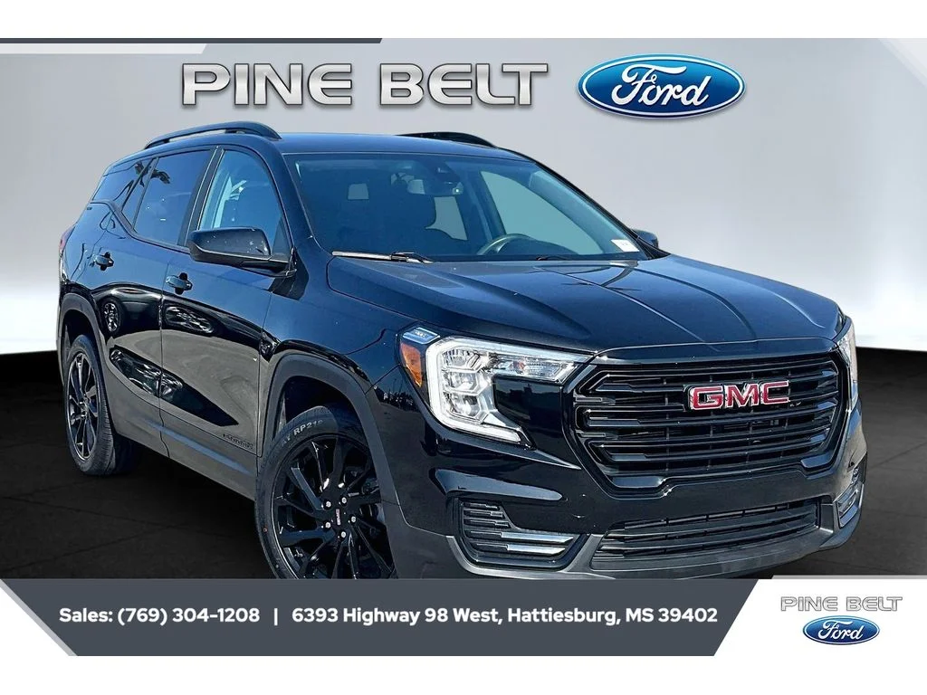 Used 2023 Ebony Twilight Metallic GMC SLE image 1