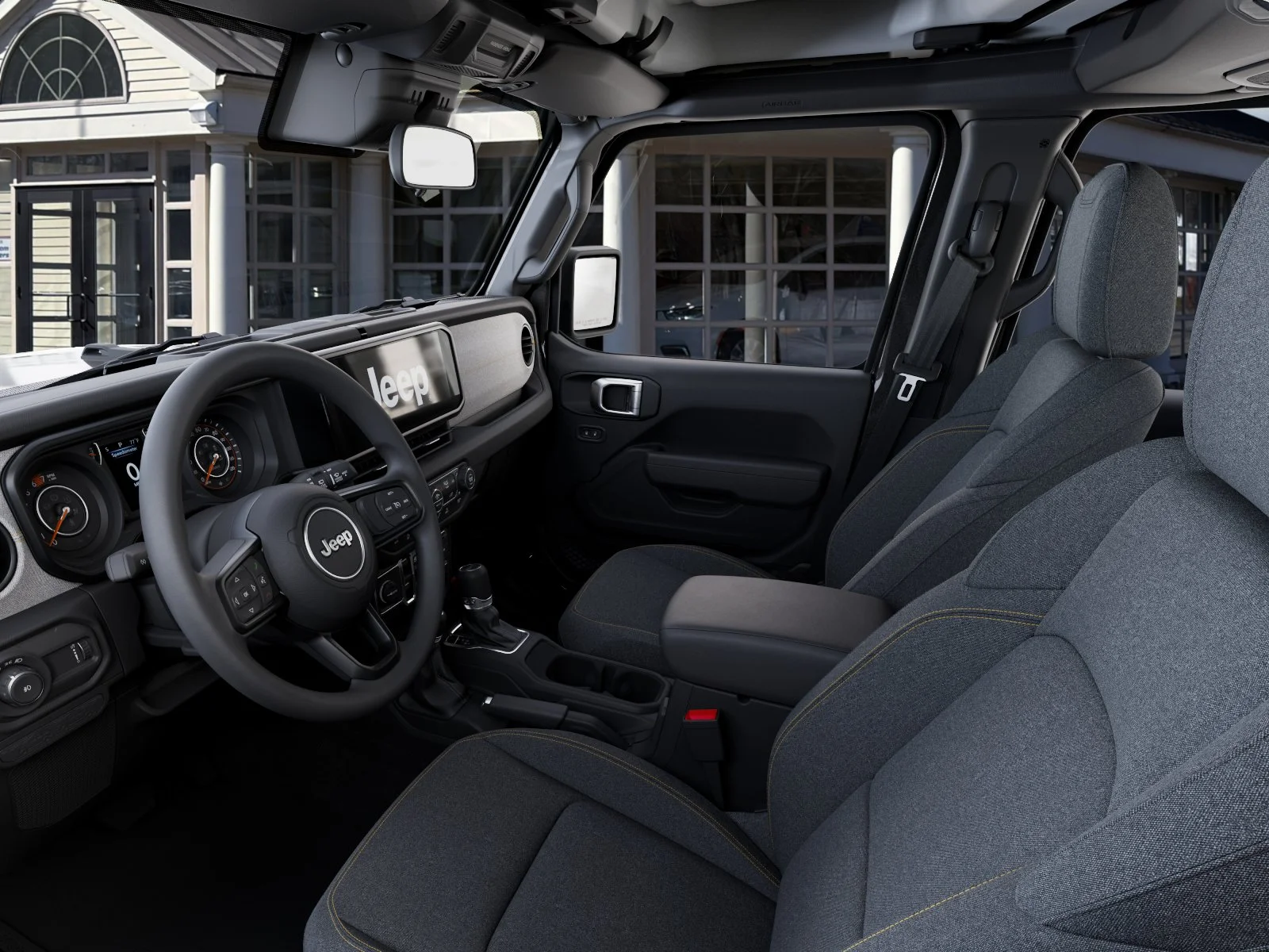 New 2026 Granite Crystal Metallic Clear-Coat Exterior Paint Jeep 4-Door Sport image 48