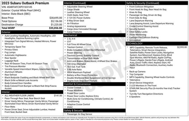 Used 2023 White Subaru Premium image 18