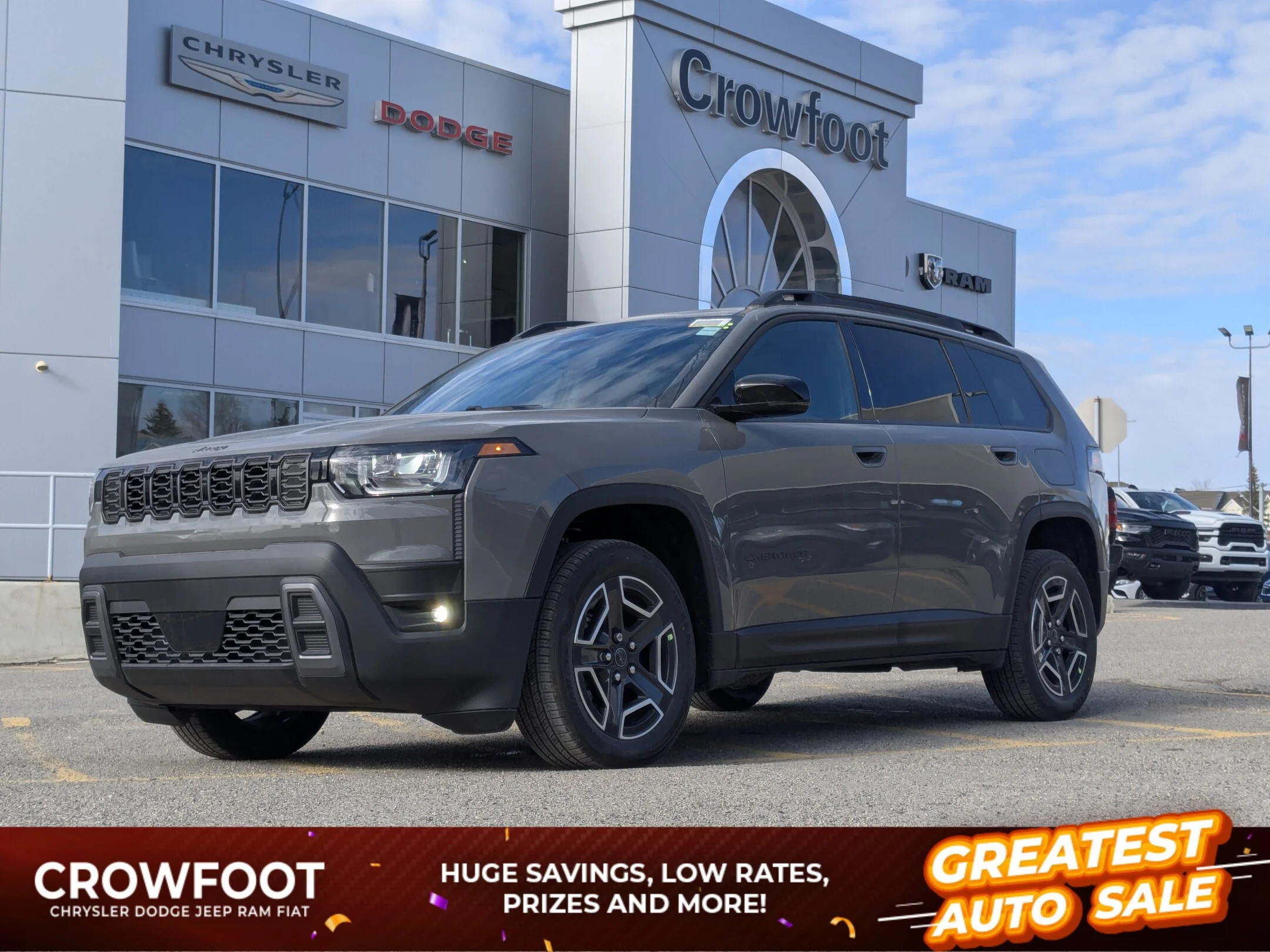 New 2026 Grey Jeep Limited - - Hybrid - Dual-Pane Pano Sunroof - Capri Leatherette - Power Liftgate & More! image 1