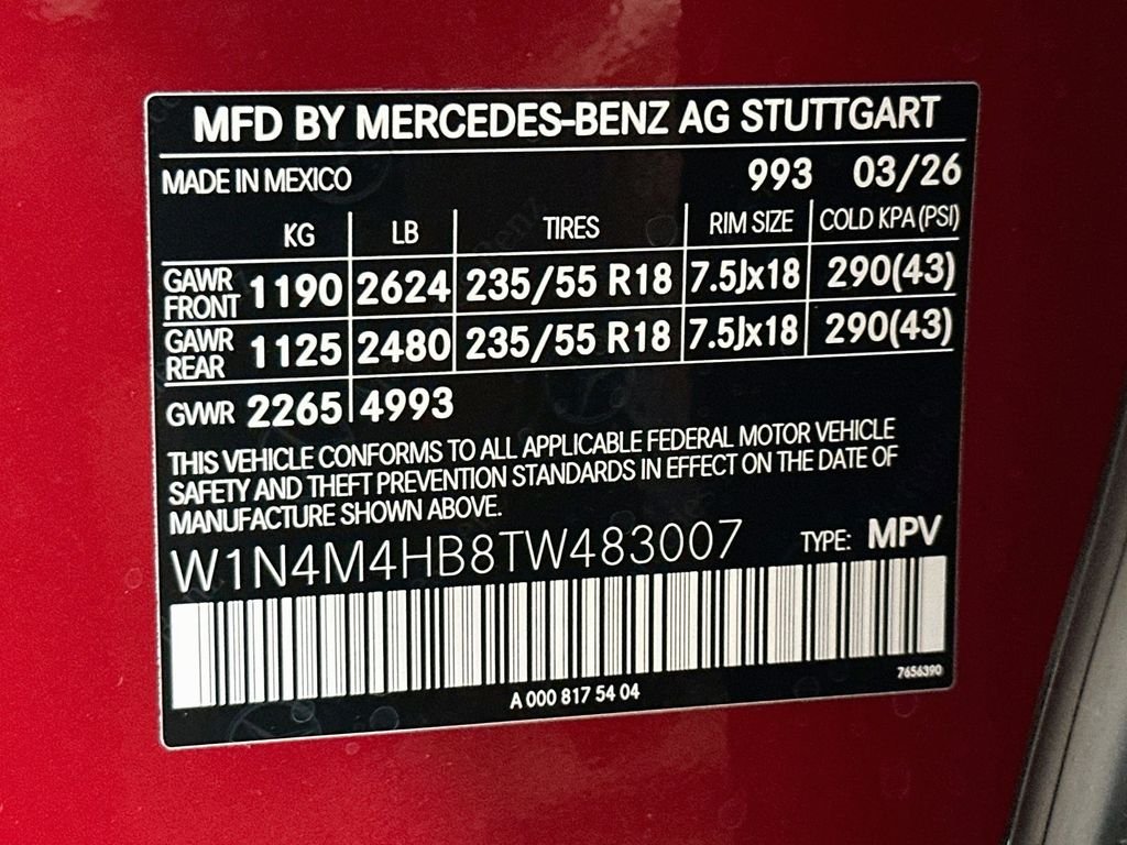 New 2026 MANUFAKTUR Patagonia Red Metallic Mercedes-Benz GLB 250 image 27