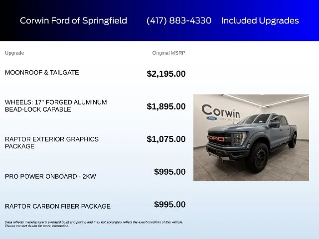 Certified Used 2023 Azure Gray Metallic Ford Raptor image 6