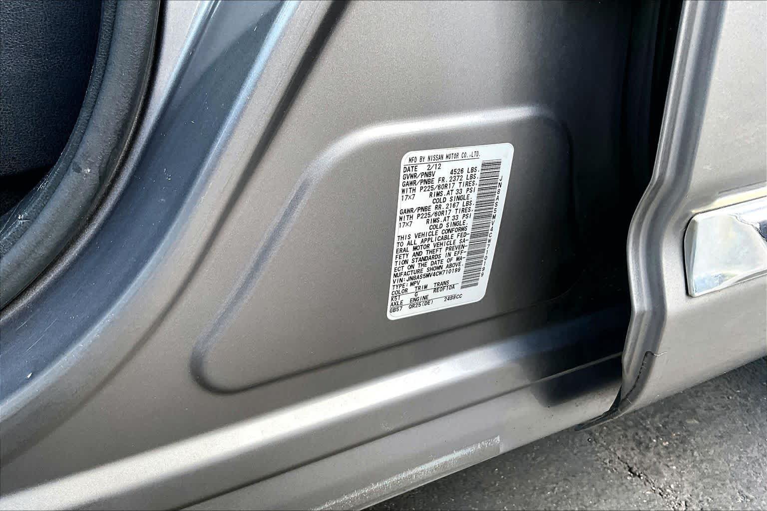 Used 2012 Platinum Graphite Nissan SV image 33