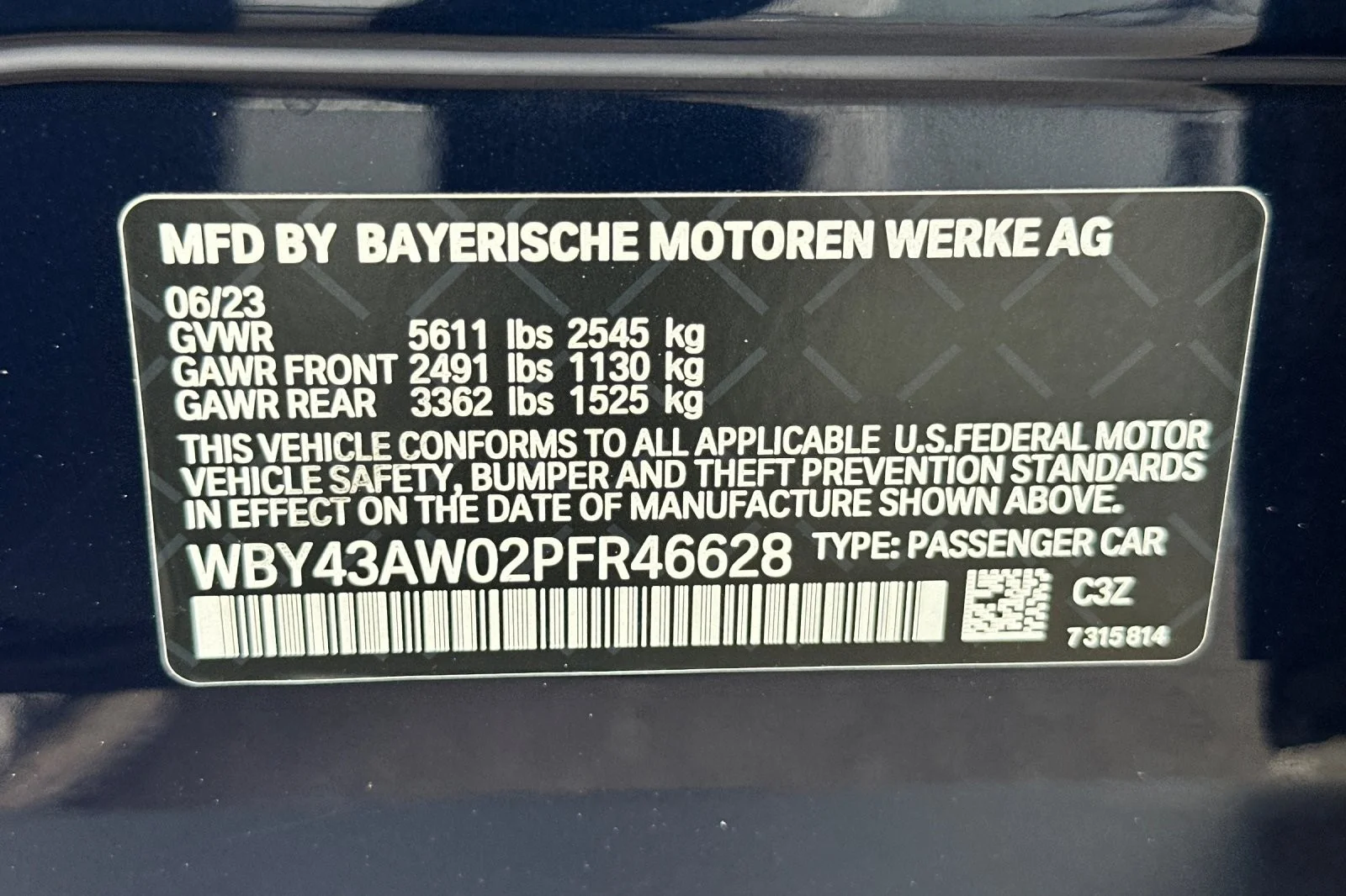 Used 2023 Tanzanite Blue II Metallic BMW eDrive35 image 27