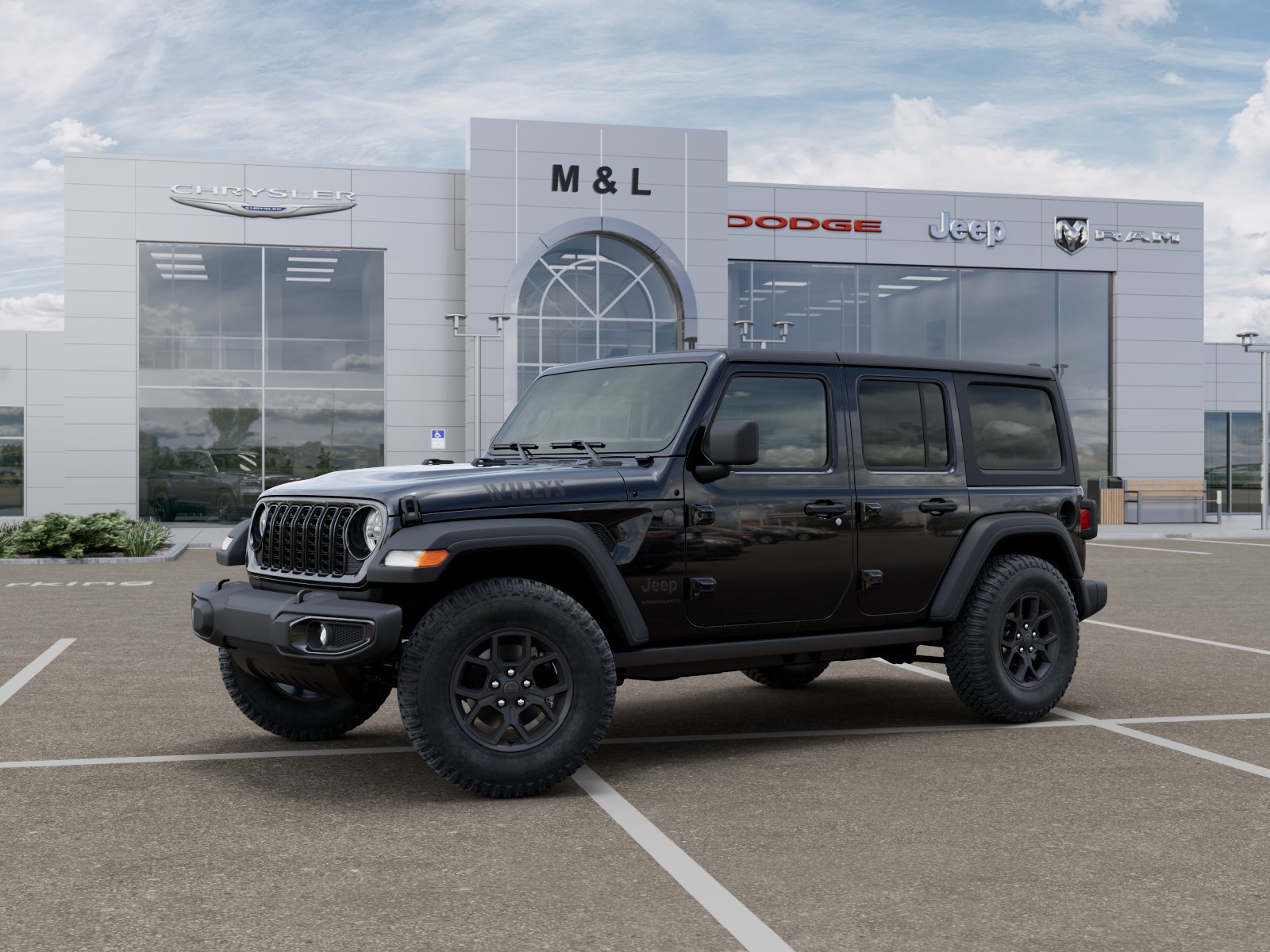 New 2026 Black Clearcoat Jeep 4-Door Willys 4x4 image 30