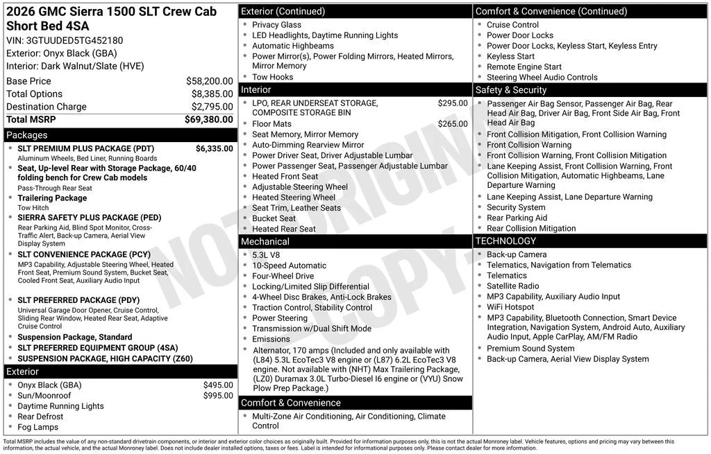 New 2026 Onyx Black GMC SLT image 17