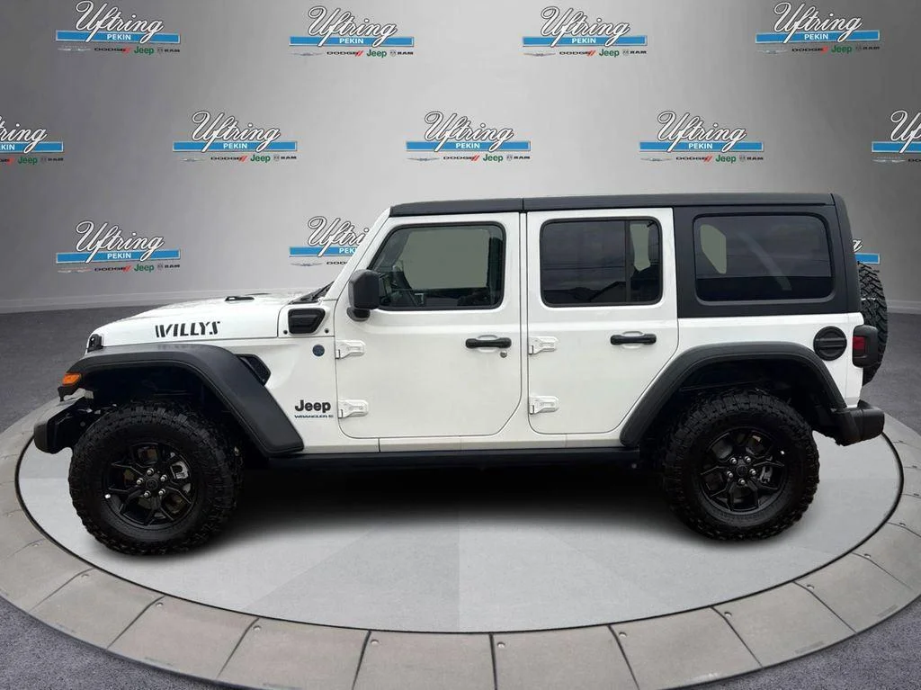 Used 2025 Bright White Clearcoat Jeep Willys image 6