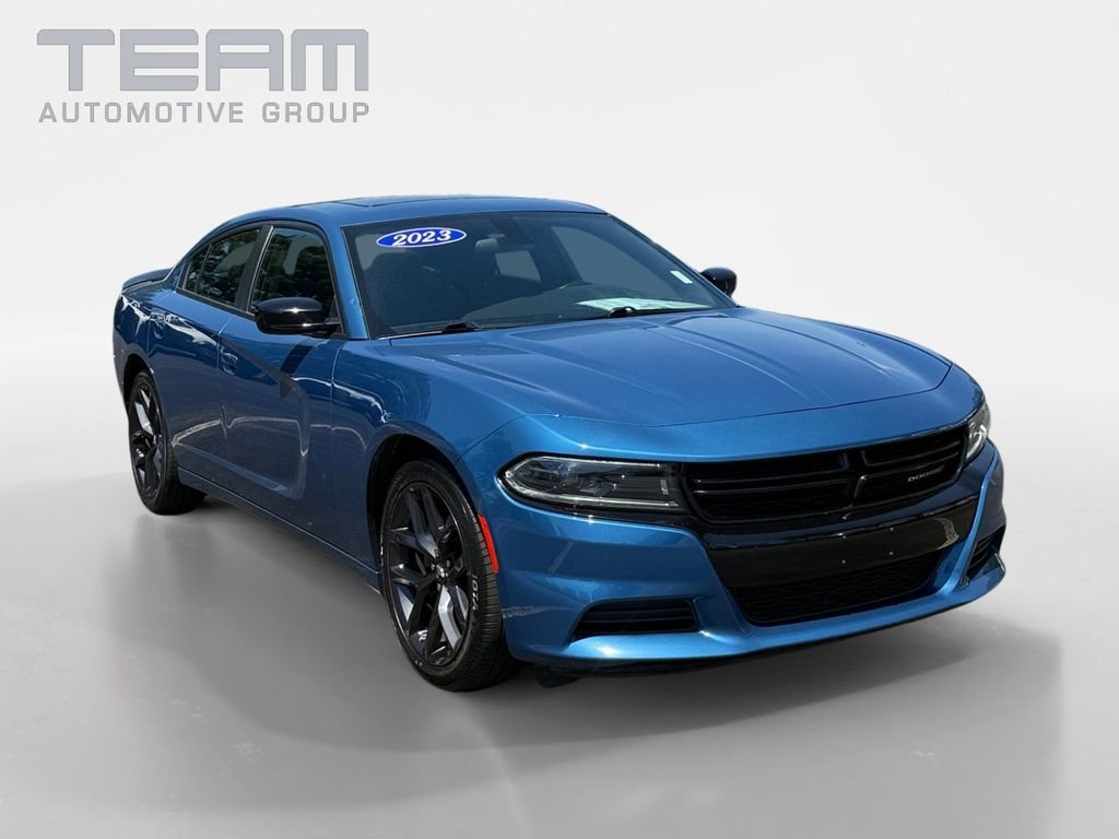 Certified Used 2023 Blue Dodge SXT image 1