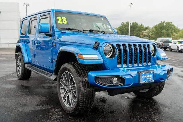 Used 2023 Blue Jeep Sahara 4xe image 4
