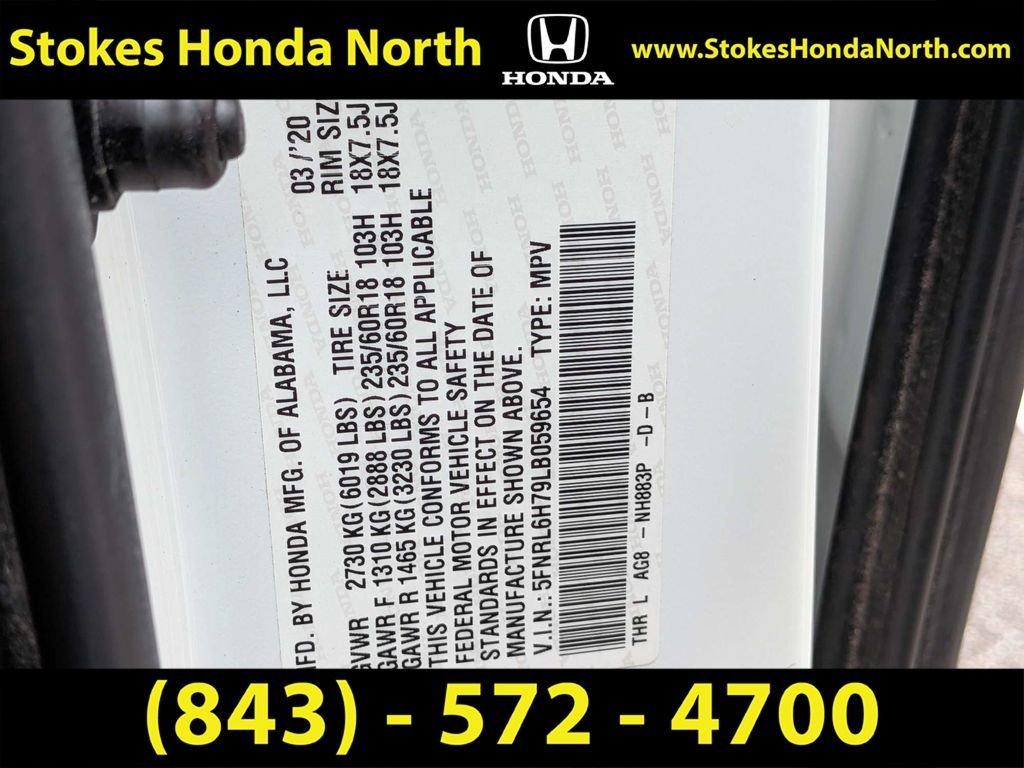 Used 2020 White Honda EX-L image 7