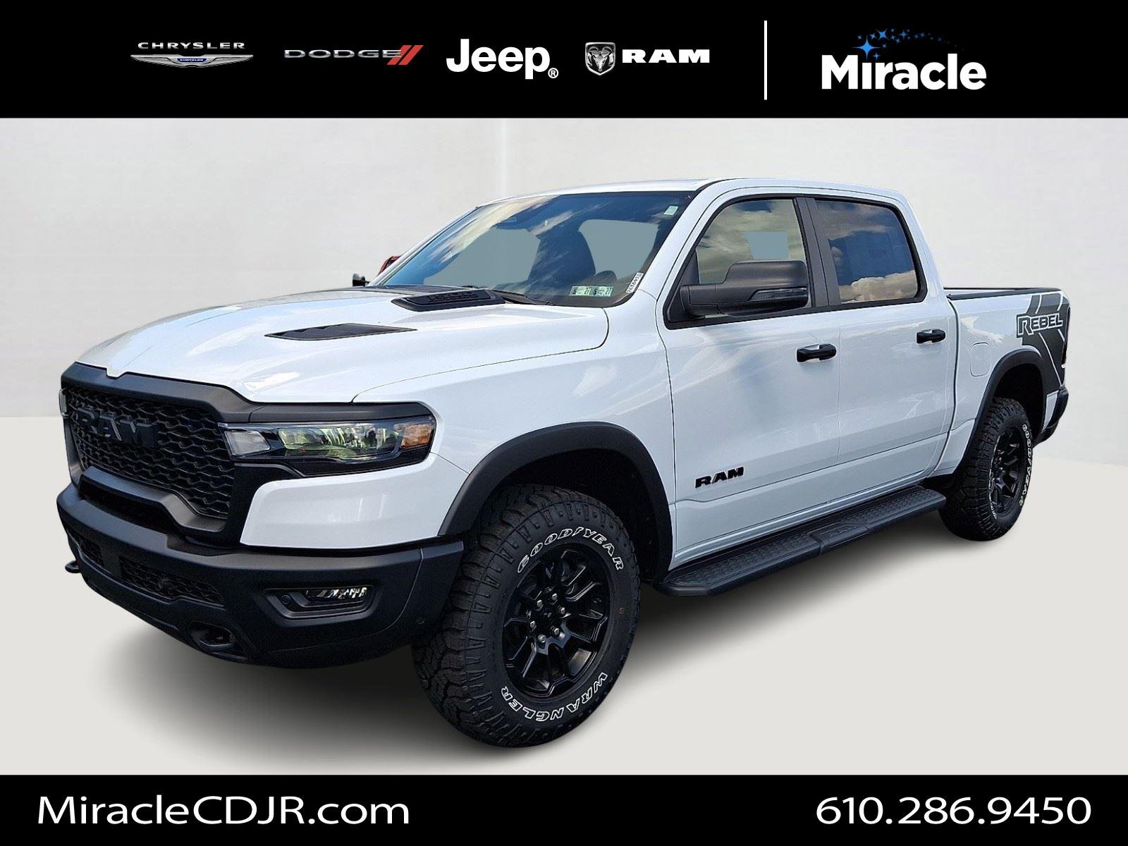 New 2026 Bright White Clear-Coat Exterior Paint RAM Rebel image 1