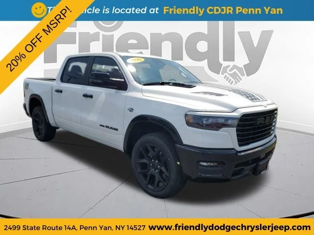 New 2026 Bright White Clear-Coat Exterior Paint RAM Laramie image 7