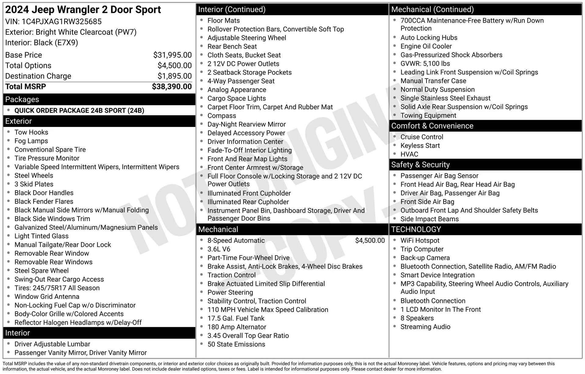 Used 2024 White Jeep Sport image 49