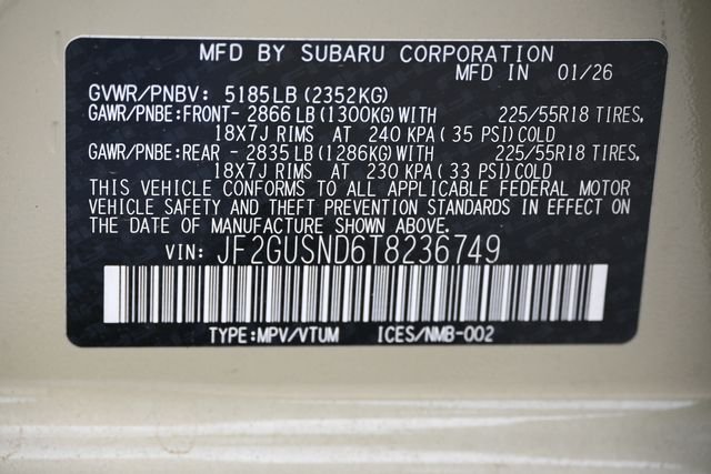 New 2026 Tan Subaru Limited Hybrid image 20