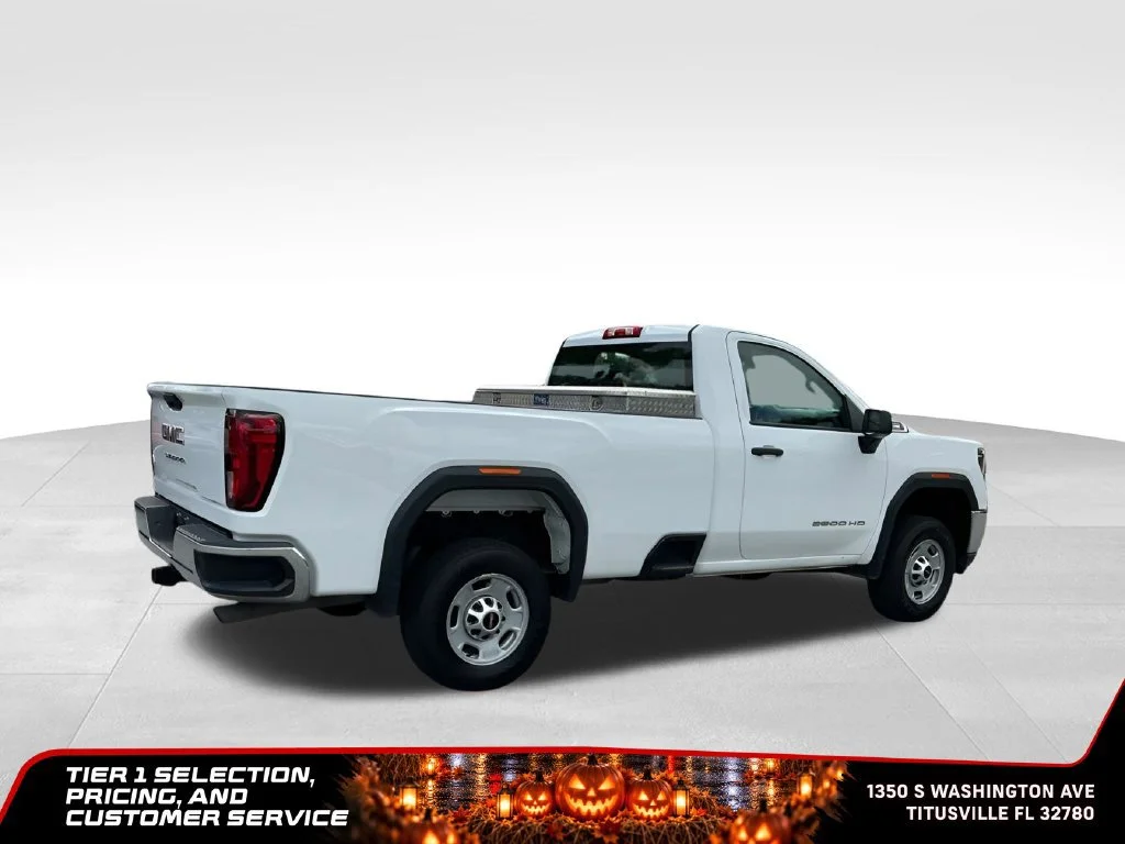 Certified Used 2021 SUMMIT WHITE GMC 2WD Regular Cab Long Bed image 8