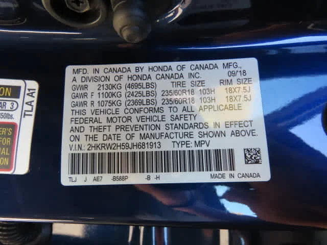 Used 2018 Obsidian Blue Pearl Honda EX image 27