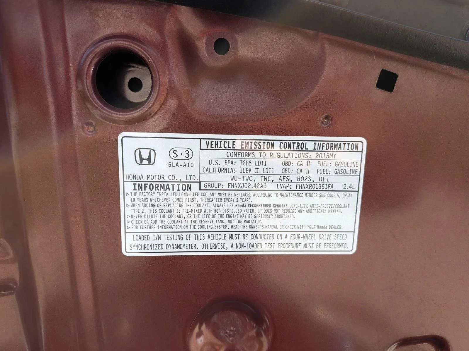 Used 2015 Copper Honda EX-L image 21