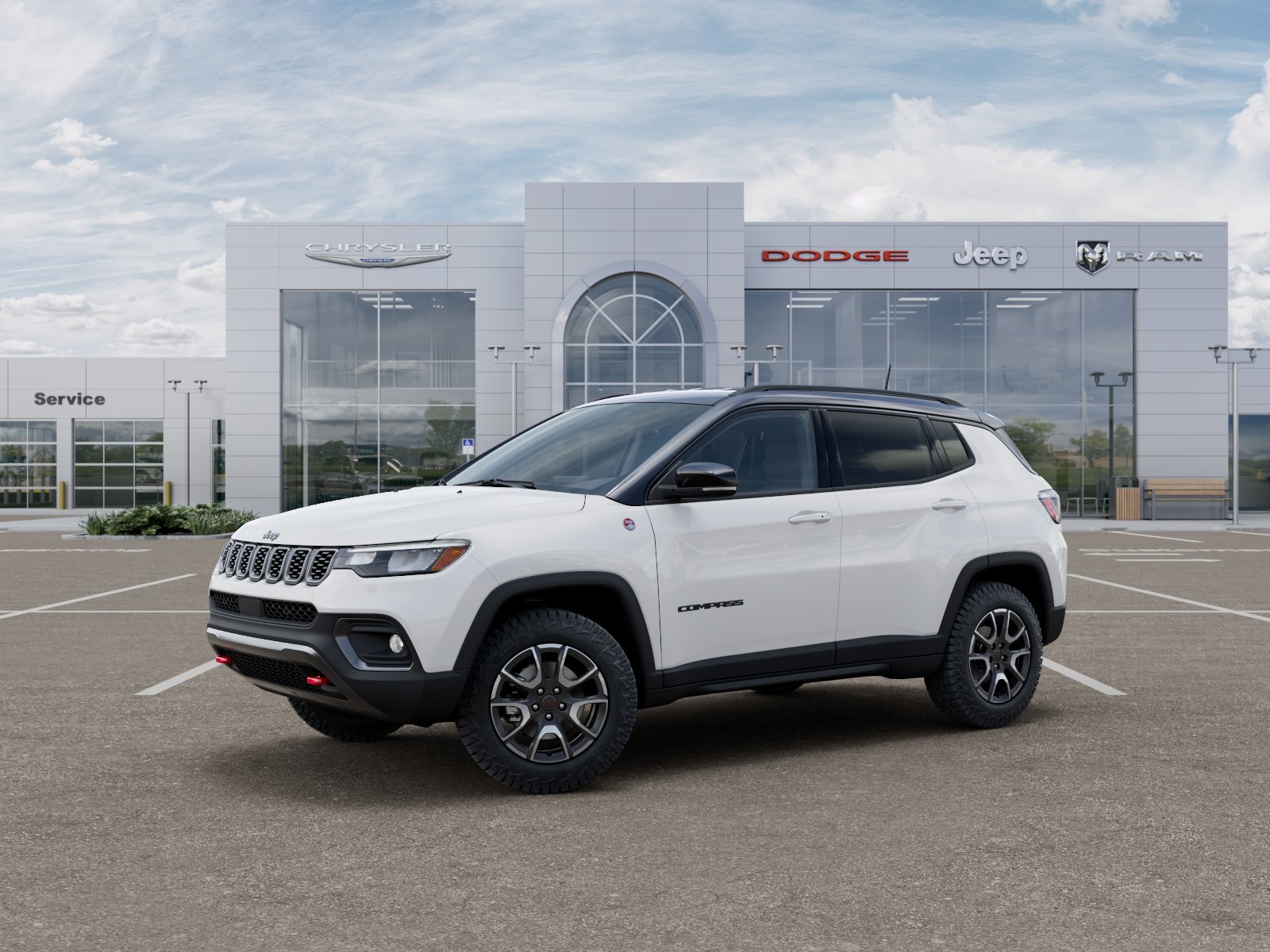 New 2026 Bright White Clear-Coat Exterior Paint Jeep Trailhawk image 29