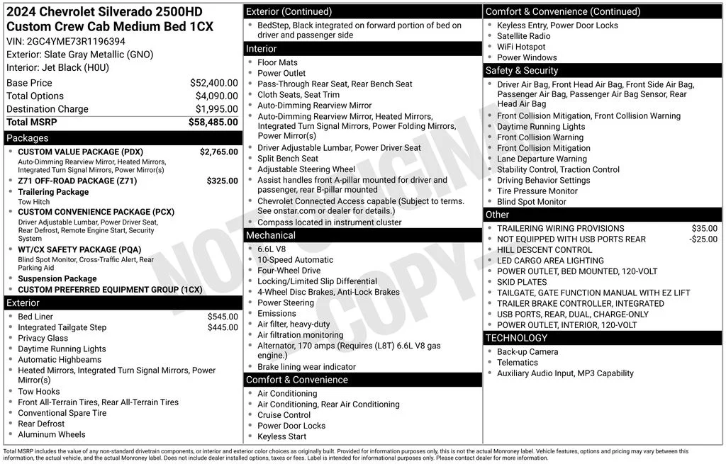 Used 2024 Gray Chevrolet Custom image 3