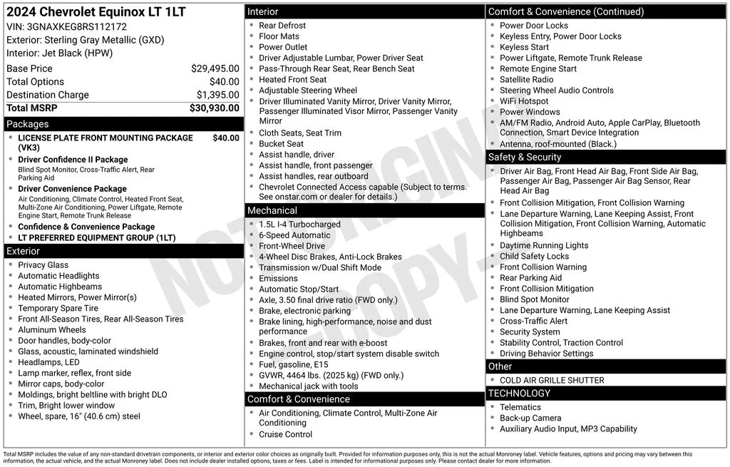 Used 2024 Gray Chevrolet LT image 5