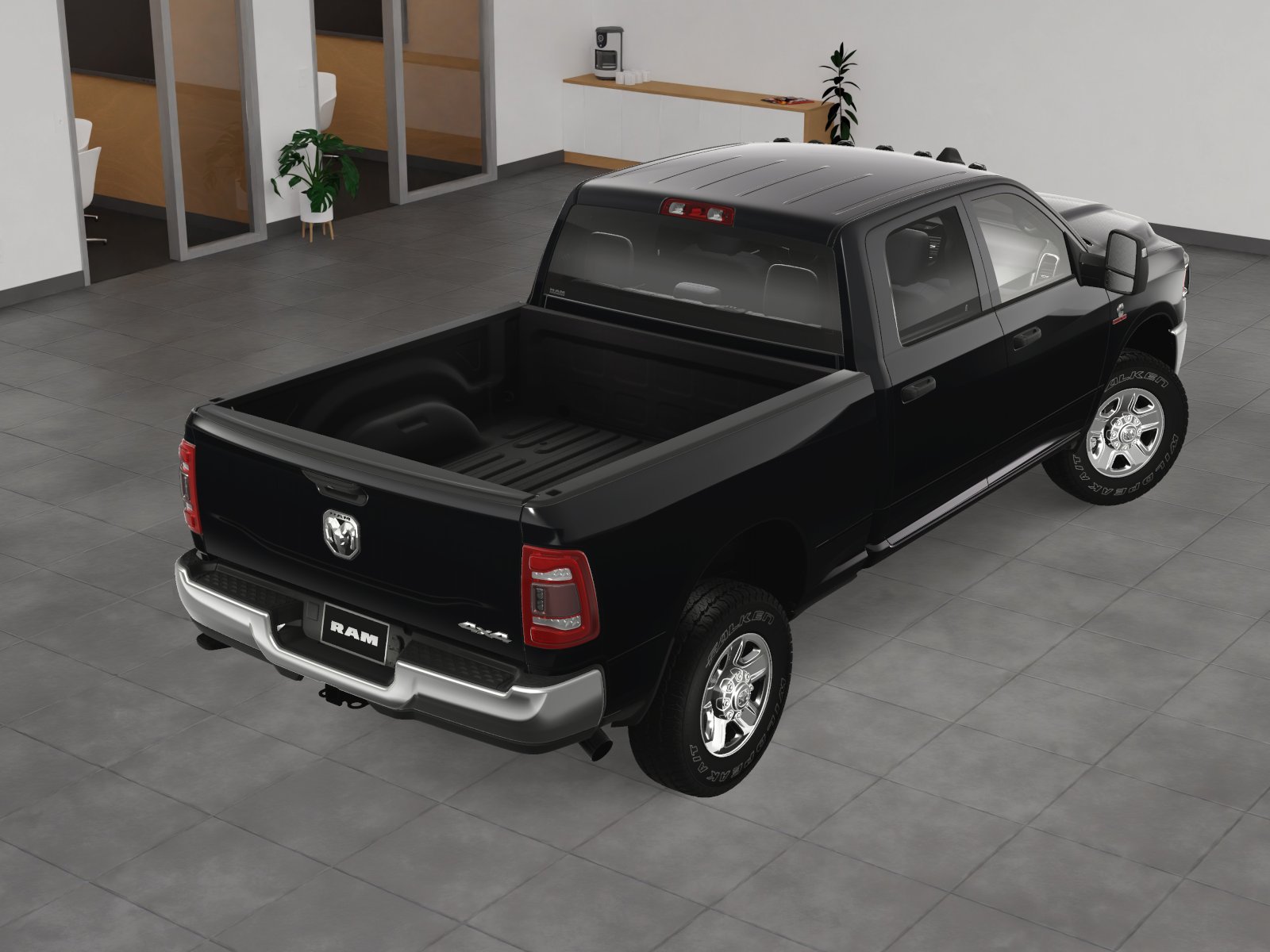 New 2024 Diamond Black Crystal Pearl-Coat Exterior Paint RAM Tradesman image 32