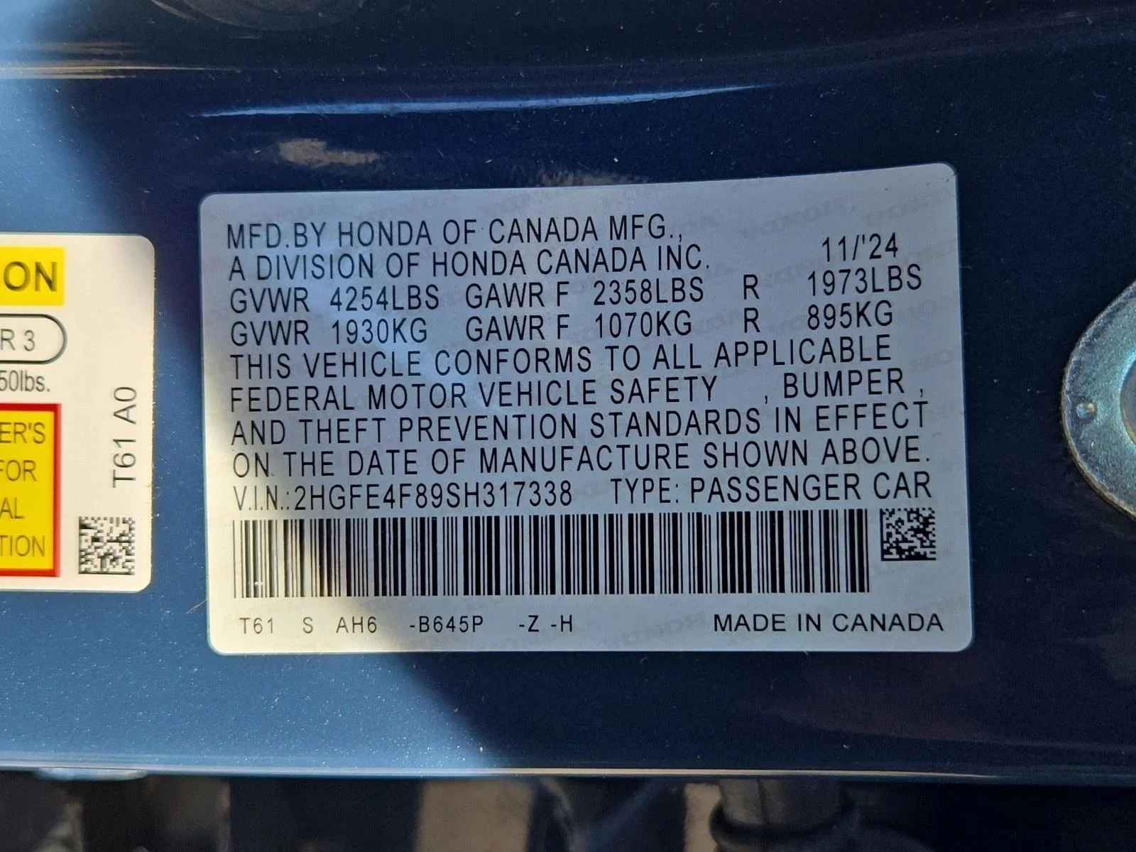 Used 2025 Blue Honda Sport image 23