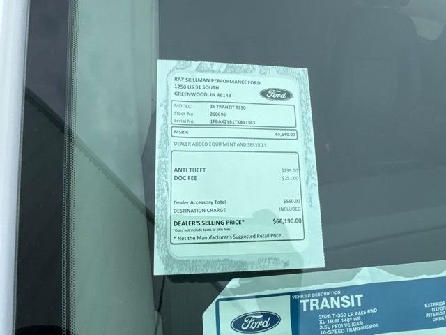 New 2026 Oxford White Ford Passenger Van XL image 2