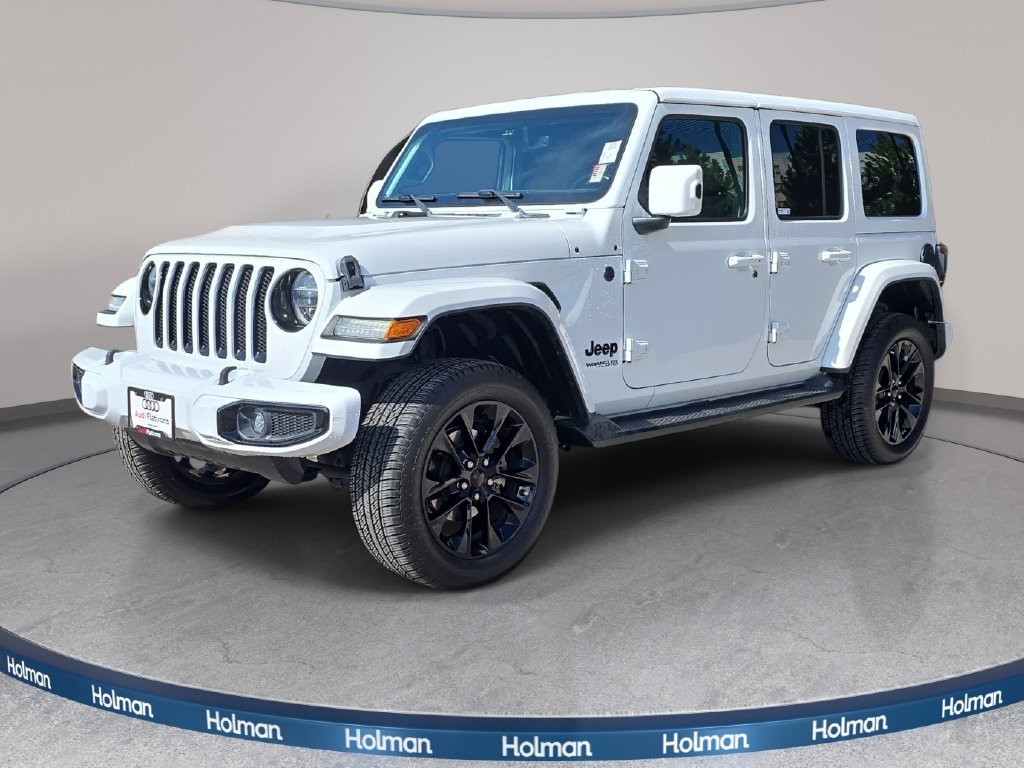 Used 2021 White Jeep Unlimited Sahara High Altitude image 1