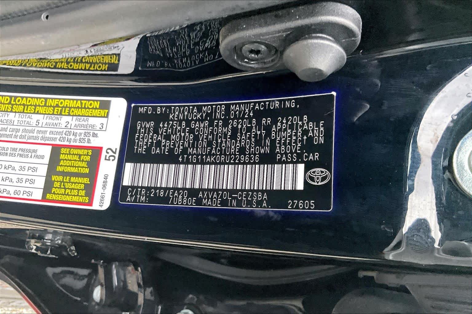 Used 2024 Midnight Black Metallic Toyota SE Nightshade image 33