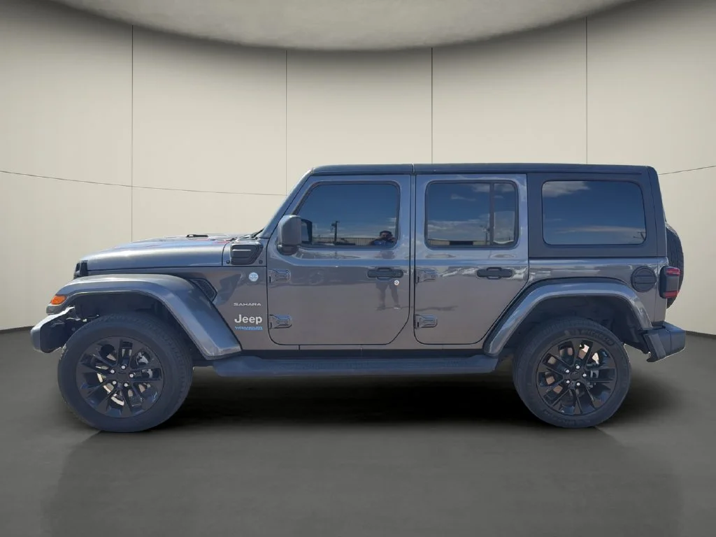Used 2022 Gray Jeep Unlimited Sahara 4xe image 4