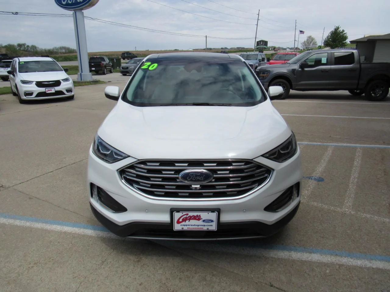 Used 2020 Ford Edge Titanium with VIN 2FMPK4K97LBB09095 for sale in Williamsburg, IA