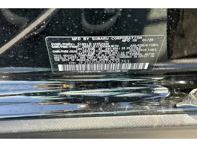 New 2026 CRYSTAL BLACK SILICA Subaru Limited Hybrid image 52