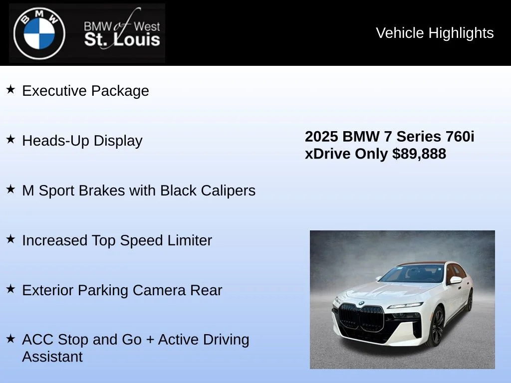 Used 2025 White BMW 760i xDrive image 16