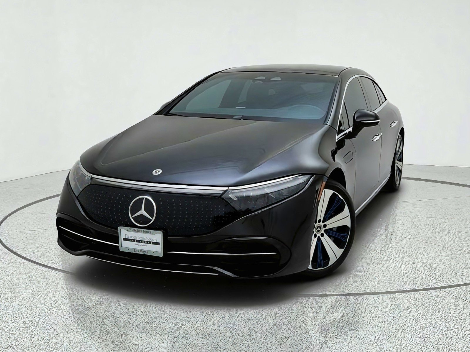 Certified Used 2024 Obsidian Black Metallic Mercedes-Benz EQS 450 image 2