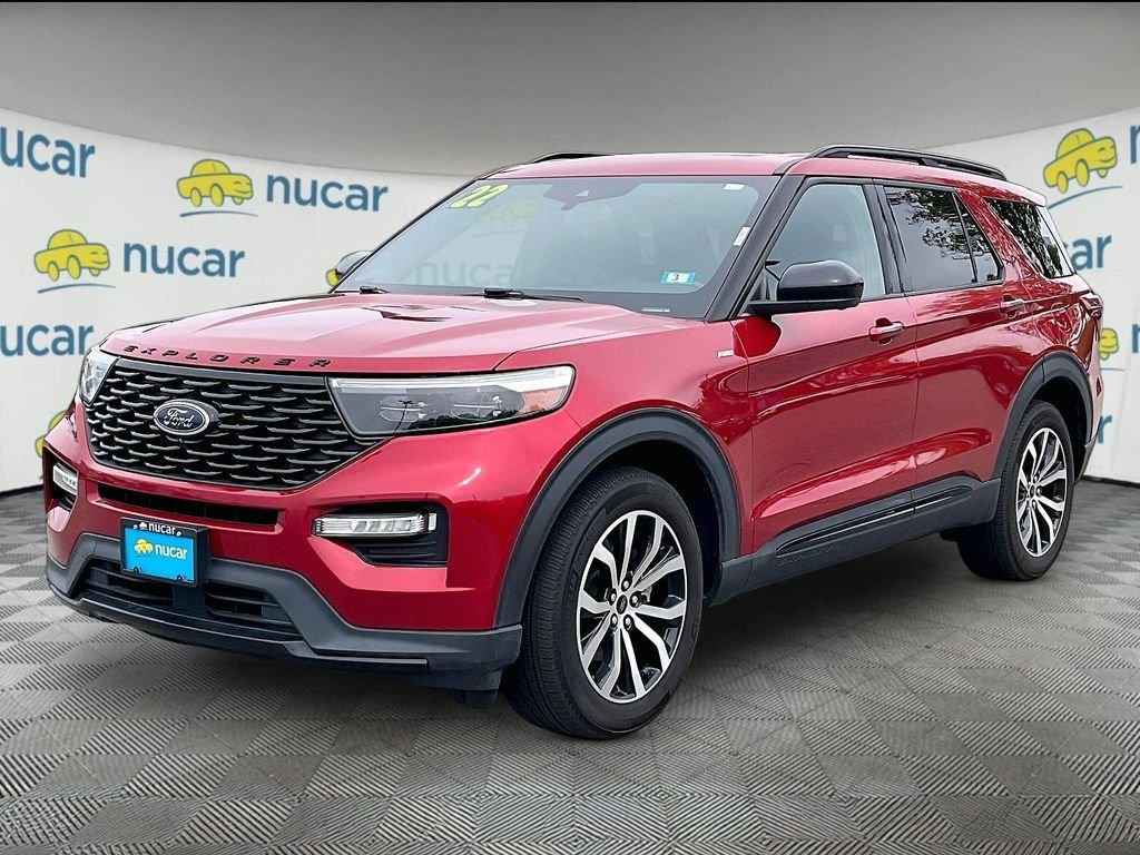 Used 2022 Rapid Red Metallic Tinted Clearcoat Ford ST-Line image 3