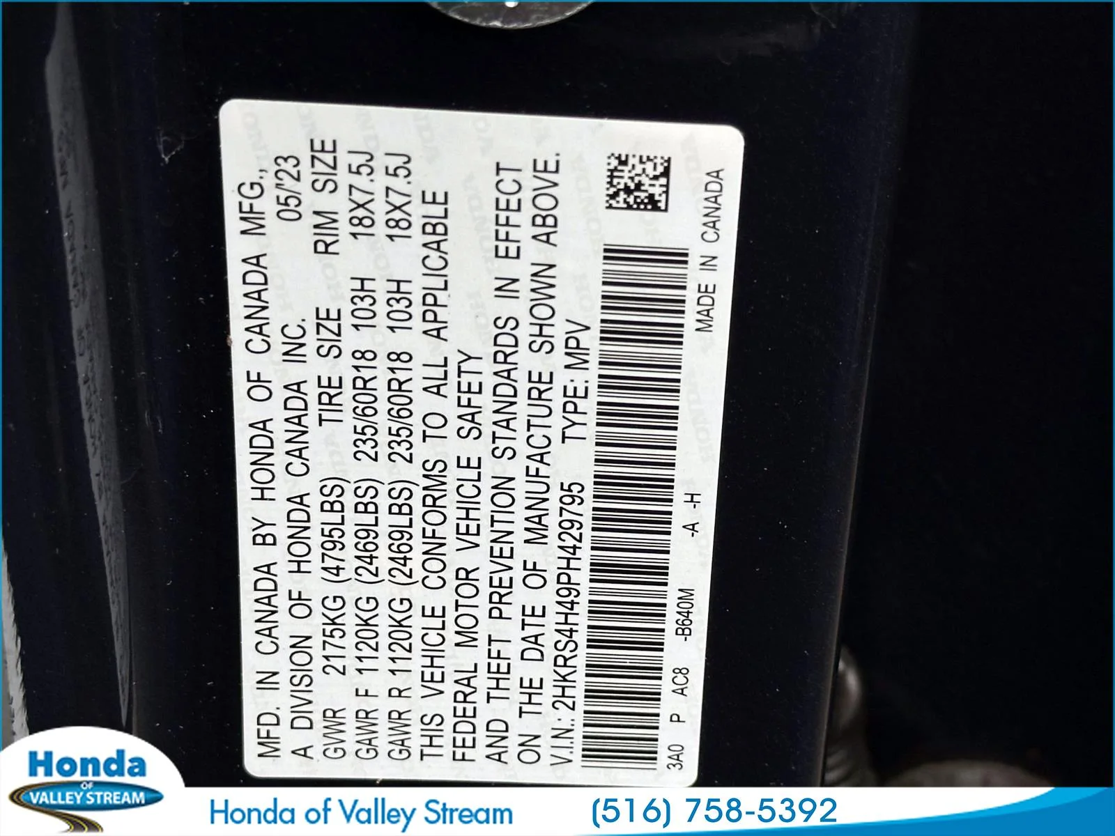 Certified Used 2023 Blue Honda EX image 16