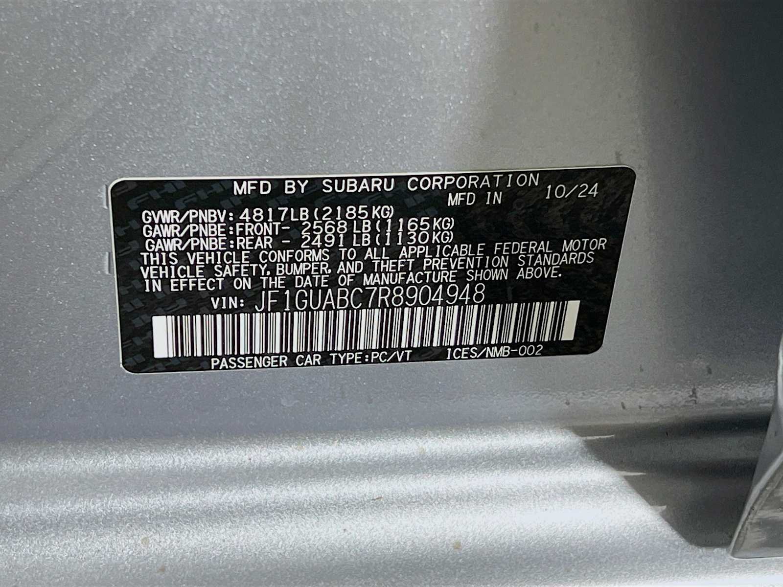 Used 2024 Ice Silver Metallic Subaru  image 32